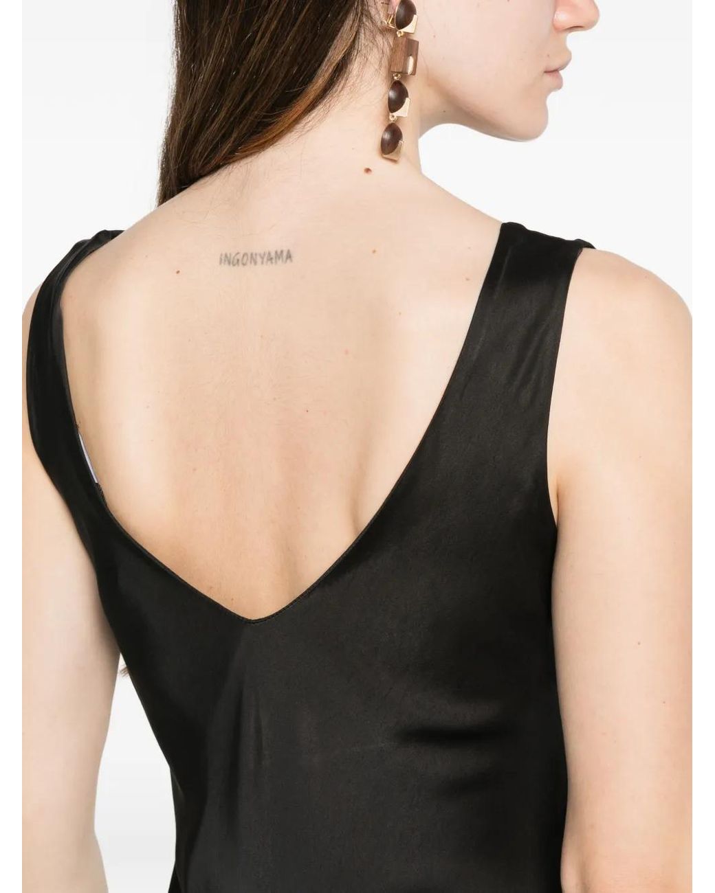 Dixie Black V-Neck Midi Dress