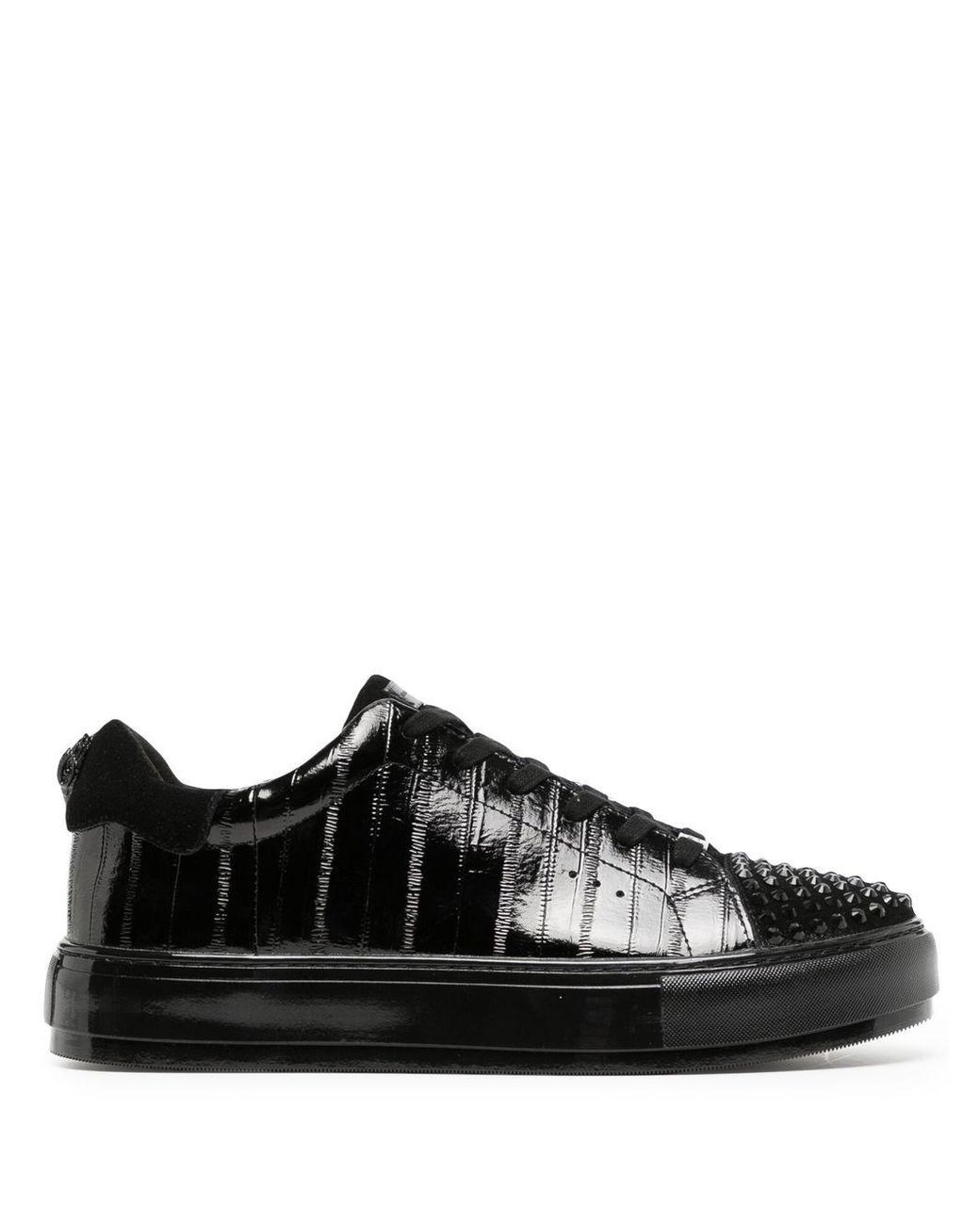 Kurt Geiger Laney Eel Leather Sneakers in Black for Men | Lyst UK