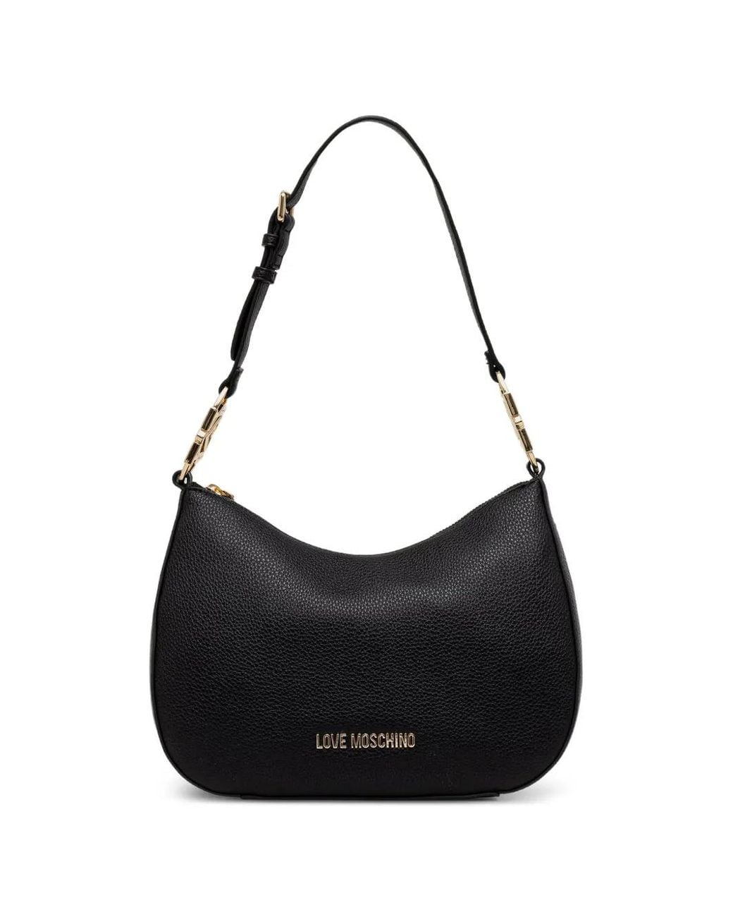 Love Moschino Black Logo-Lettering Shoulder Bag