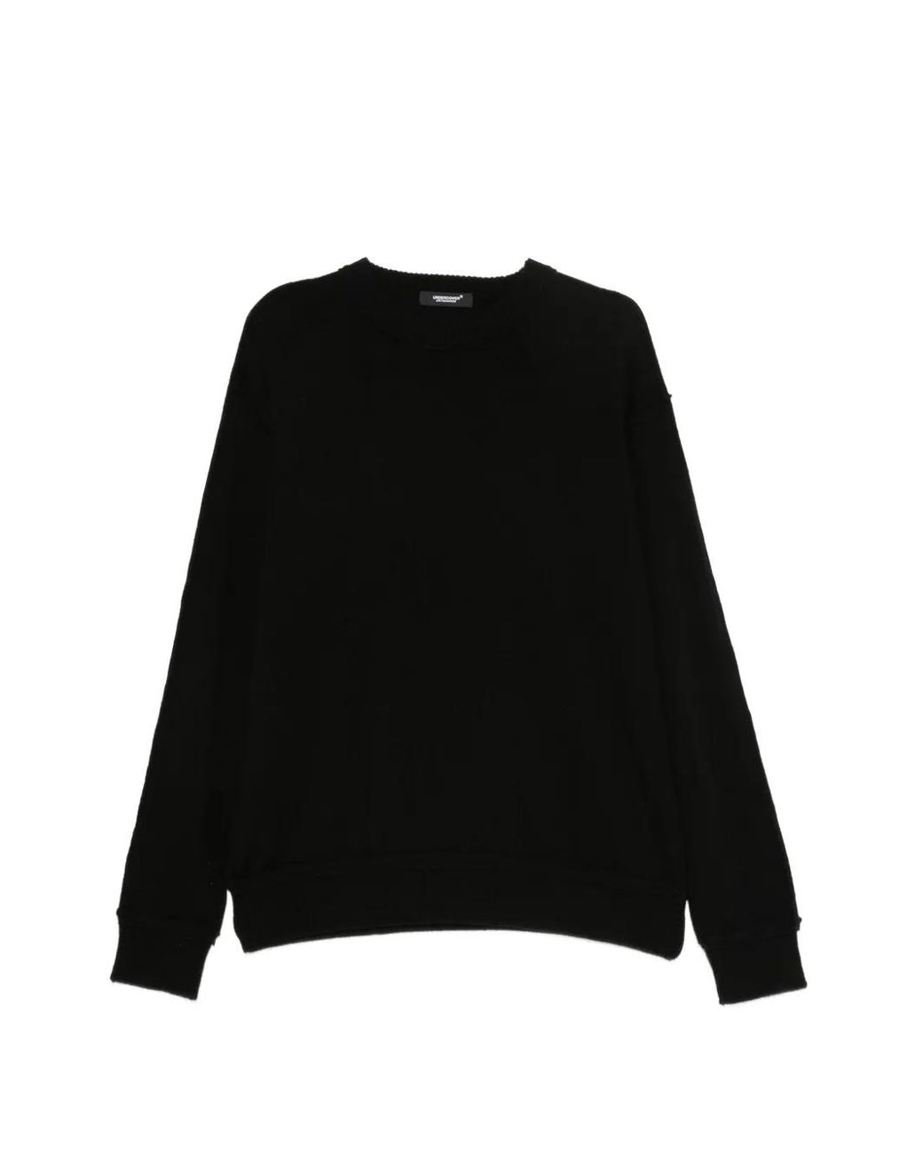 Undercover Black Raglan-Sleeve Crew-Neck Sweater for men
