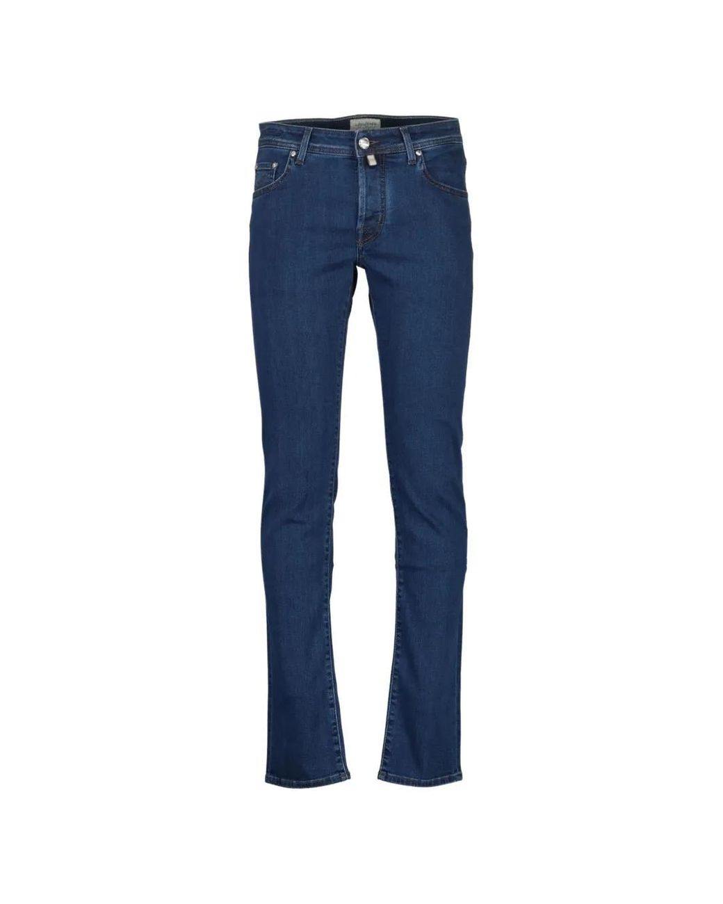Jacob Cohen Blue Nick Logo-Patch Slim-Fit Jeans for men