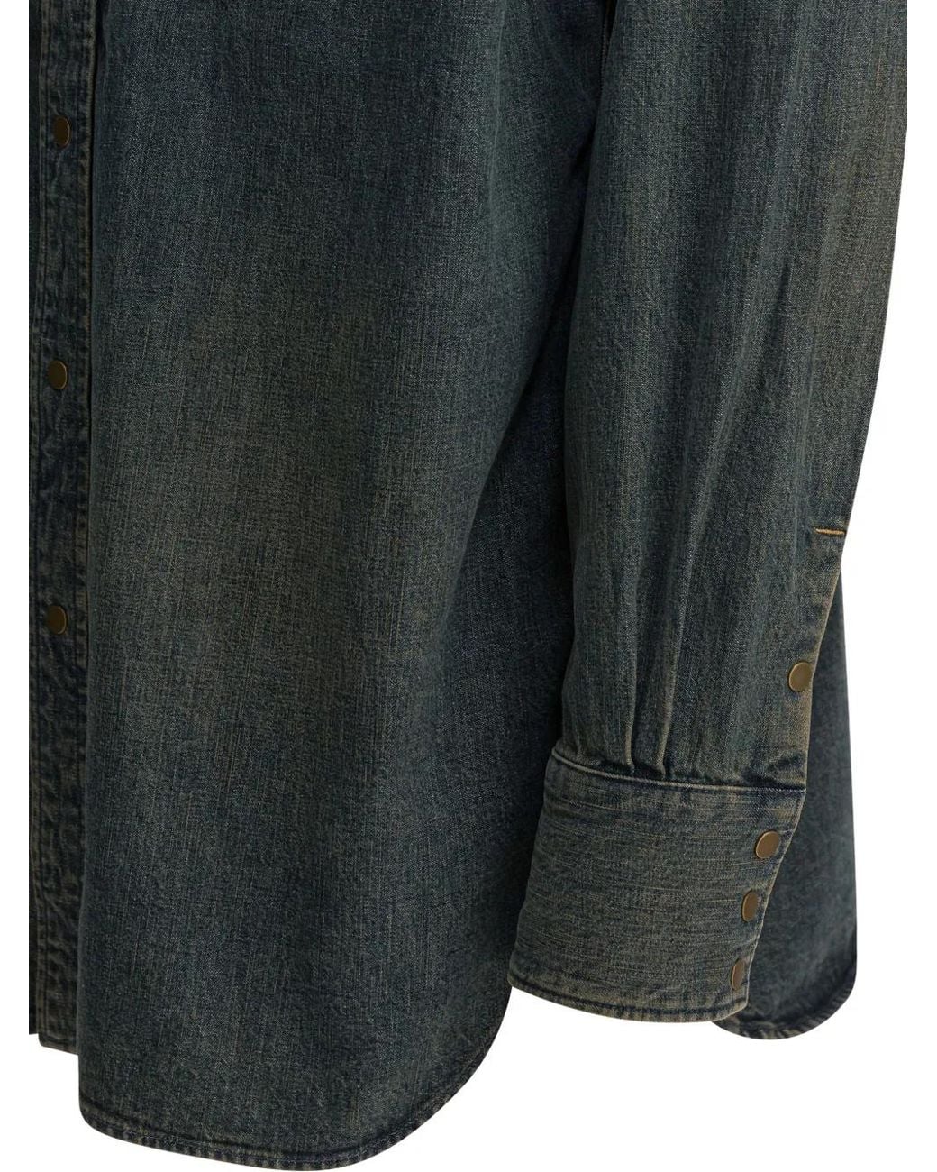 Beams Plus Gray Chest-Pocket Cotton Shirt for men