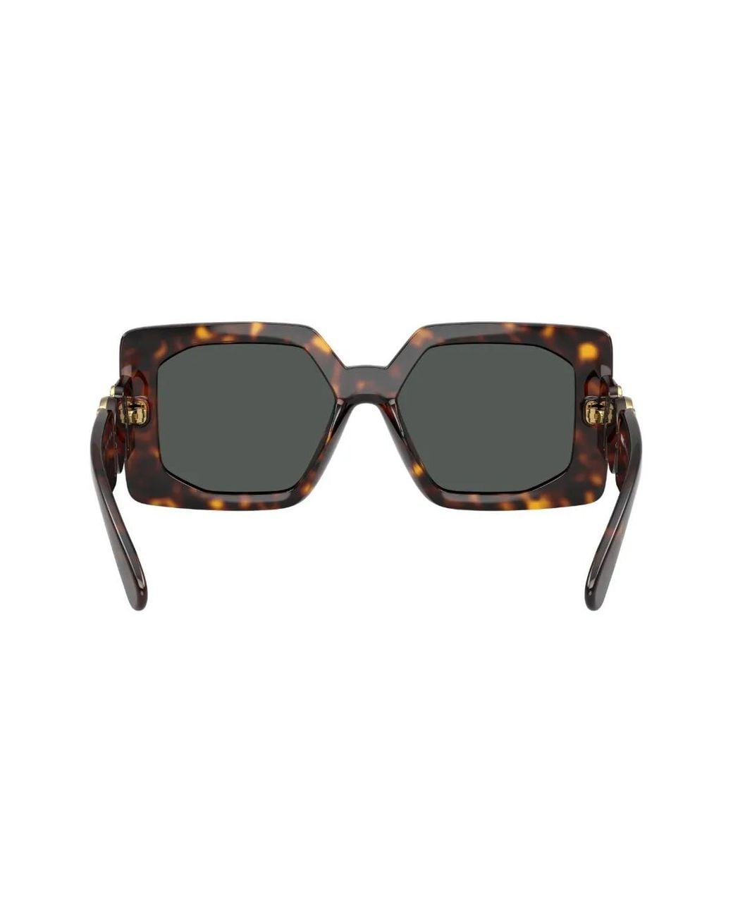 Versace Black Geometric-Frame Sunglasses