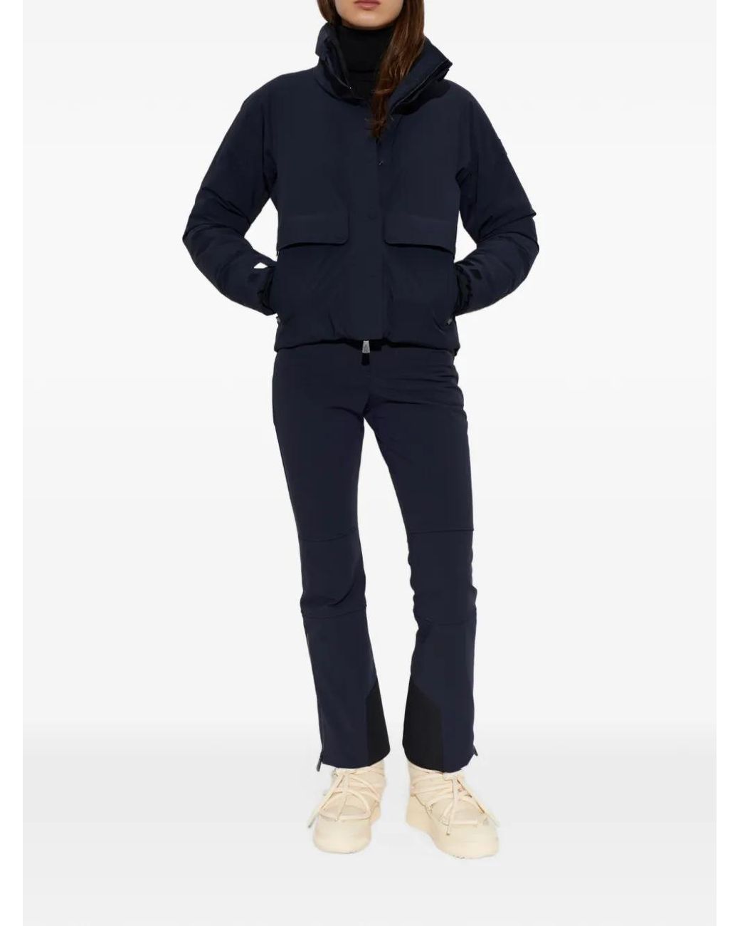 Moncler Blue Danses High-Neck Ski Jacket