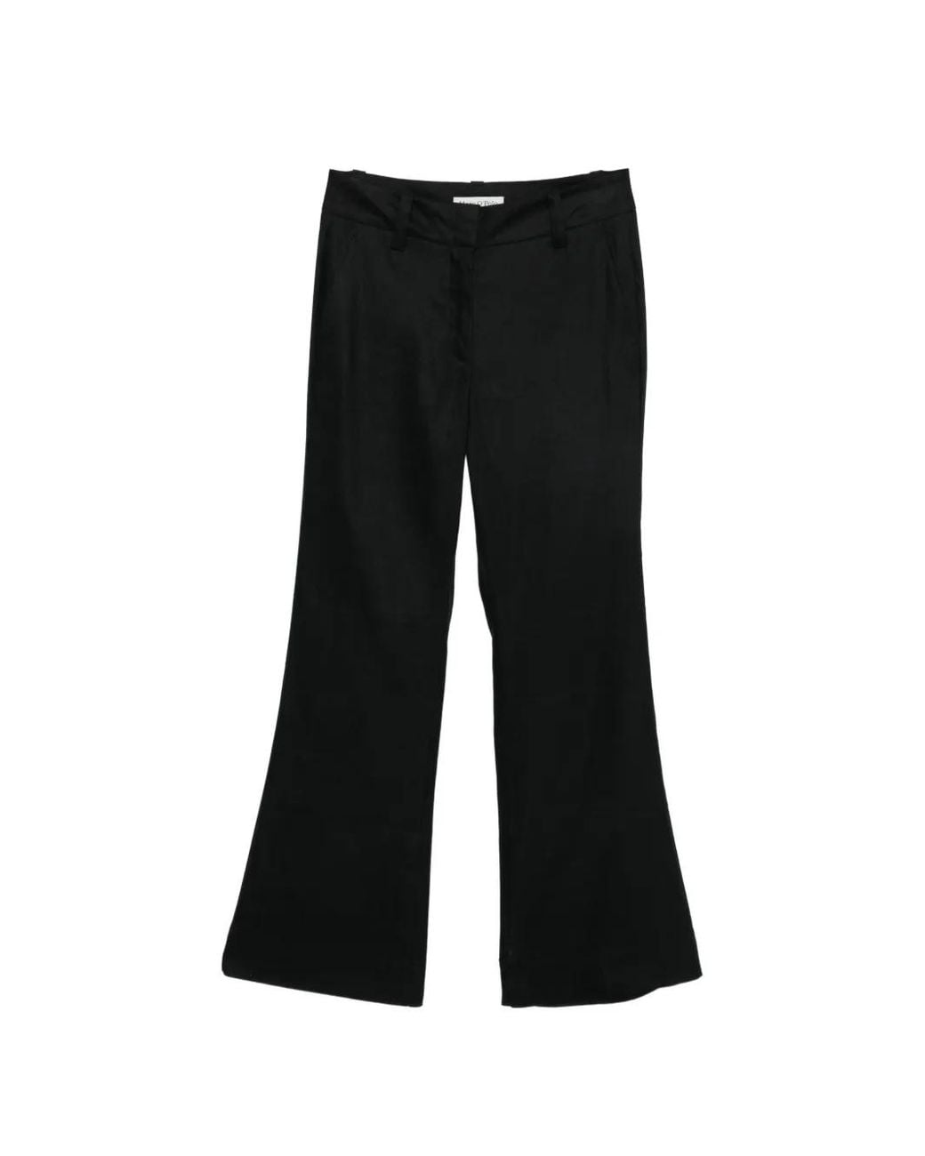Marc O' Polo Black Belt-Loop Flared Trousers