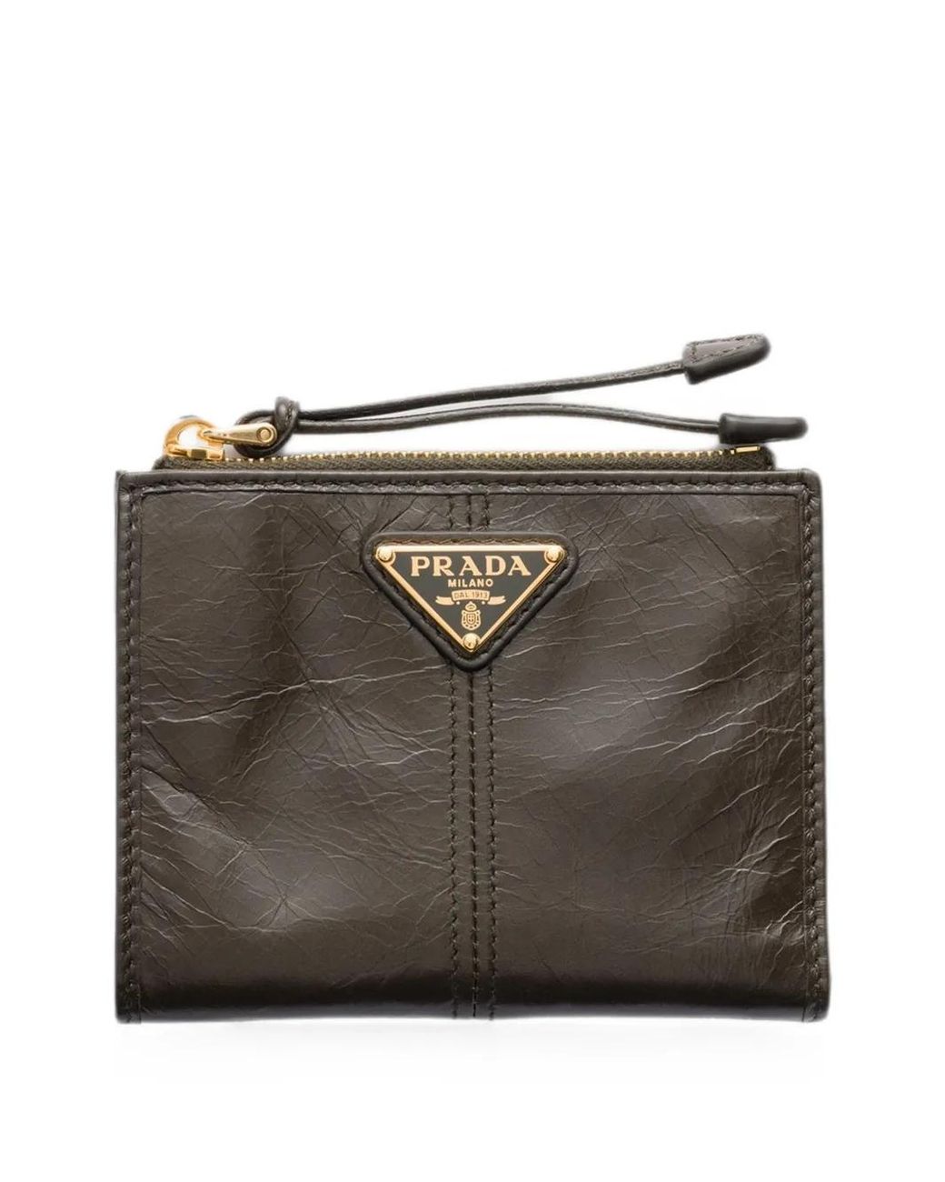Prada Brown Small Leather Wallet