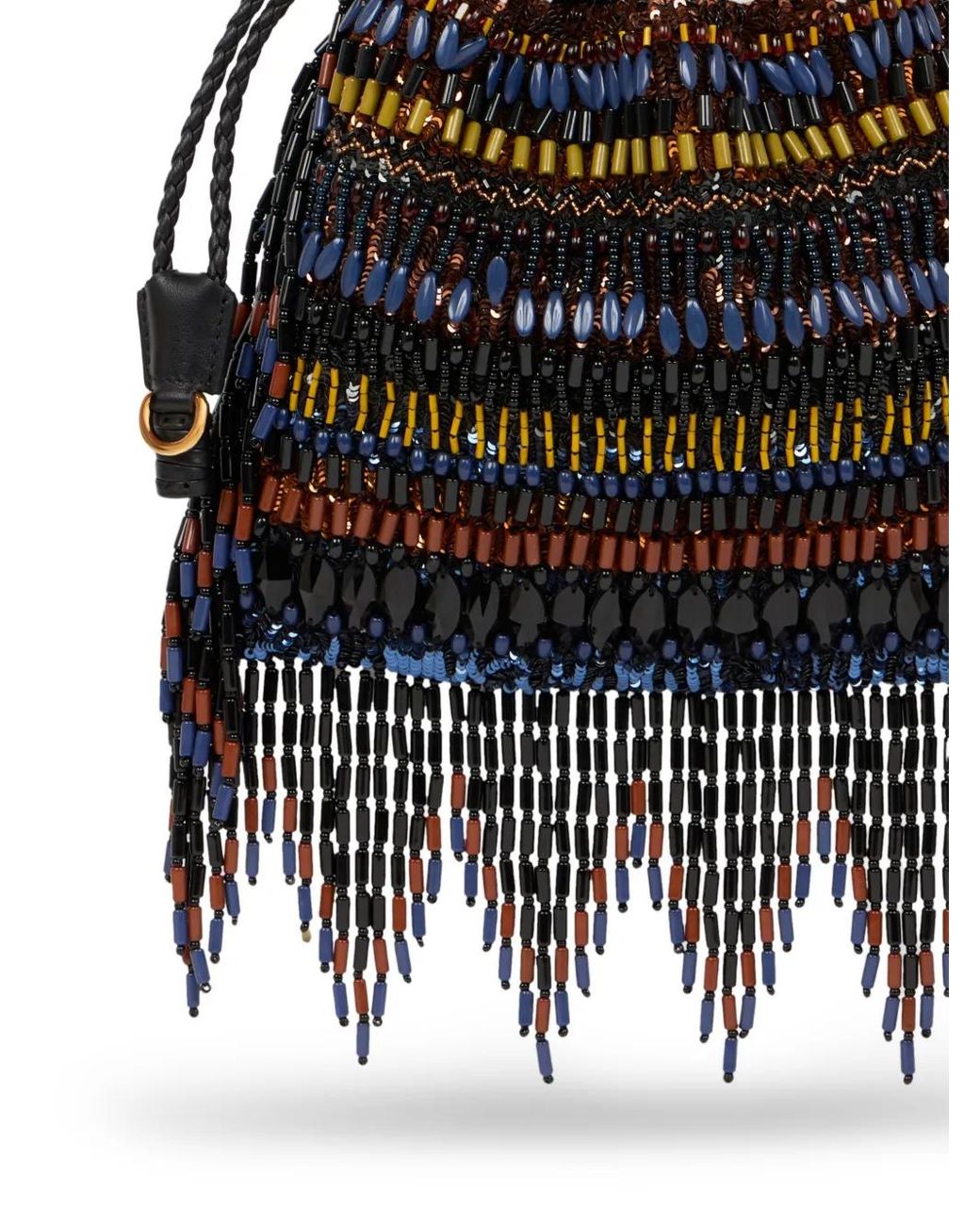 Etro Black Small Kalispera Bag With Sequins And Beads