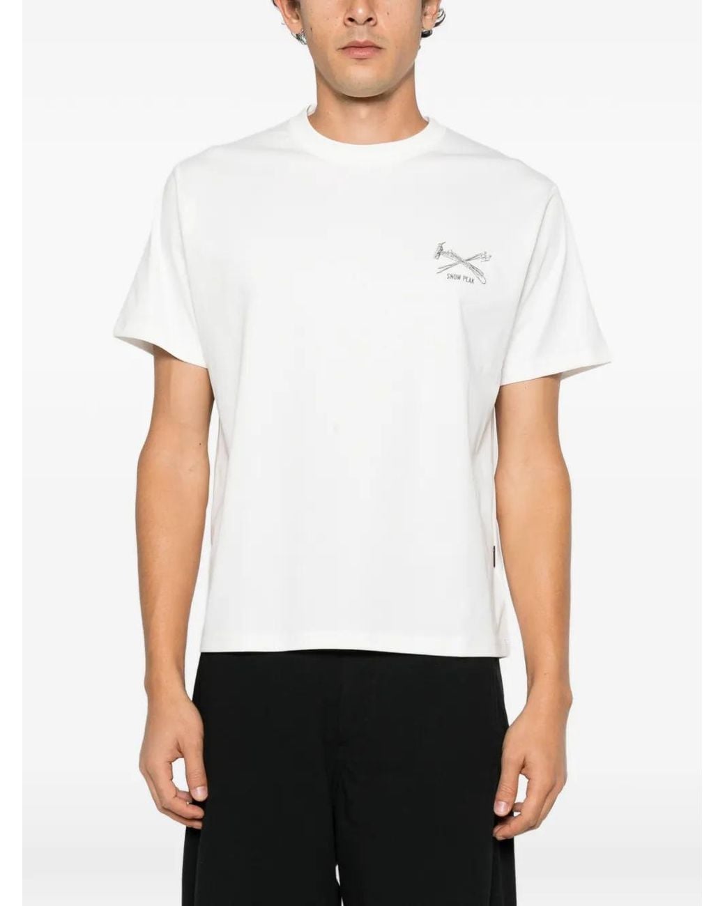 Snow Peak White Graphic-Print T-Shirt