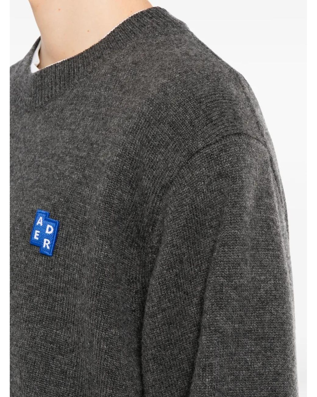 Adererror Black Logo-Patch Sweater for men