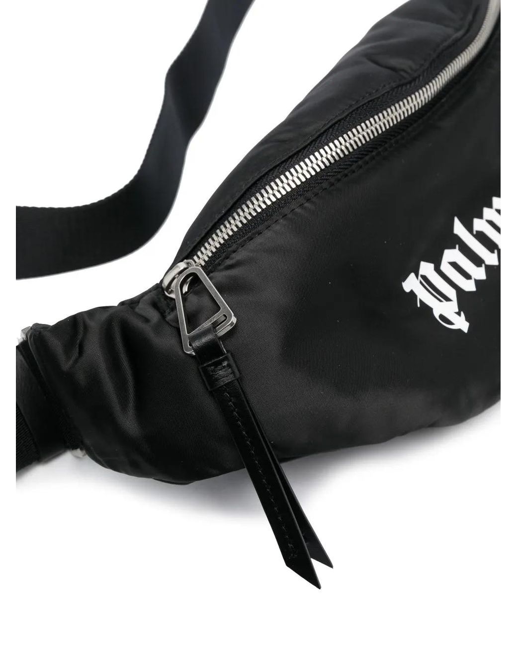 Palm Angels Classic Logo Belt Bag Black/white for men