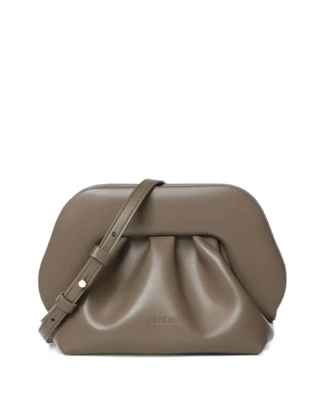 THEMOIRÈ Brown Ruched Shoulder Bag
