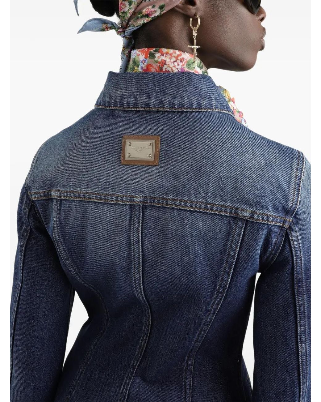 Dolce & Gabbana Blue A-Line Denim Jacket
