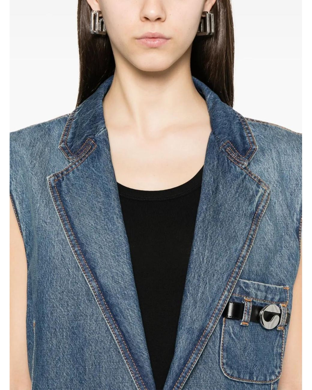 Coperni Blue Denim Sleeveless Jacket