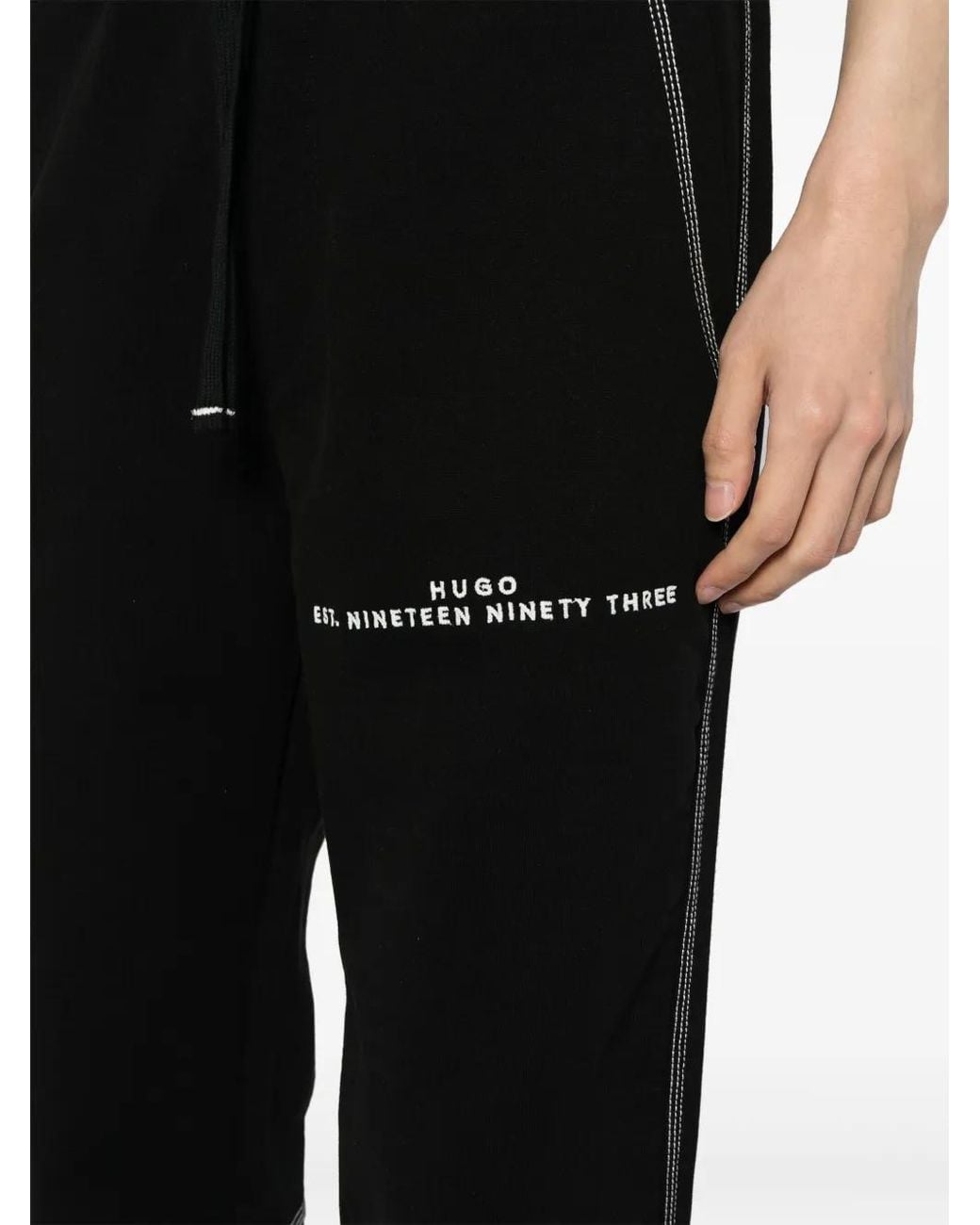 HUGO Black Dirabelo Track Pants for men