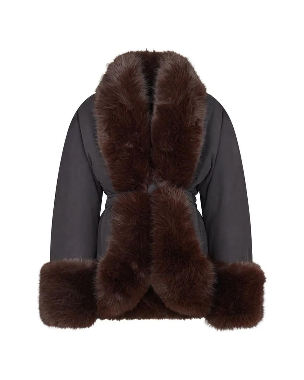 ANDAMANE Black Manteau Brina