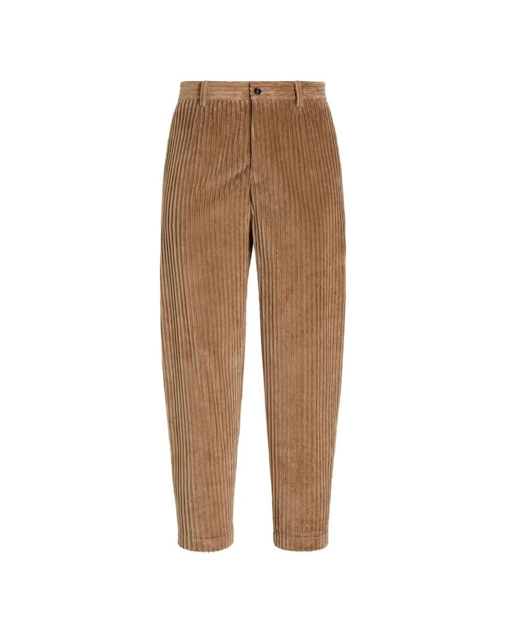 Dolce & Gabbana Natural Corduroy Trousers for men