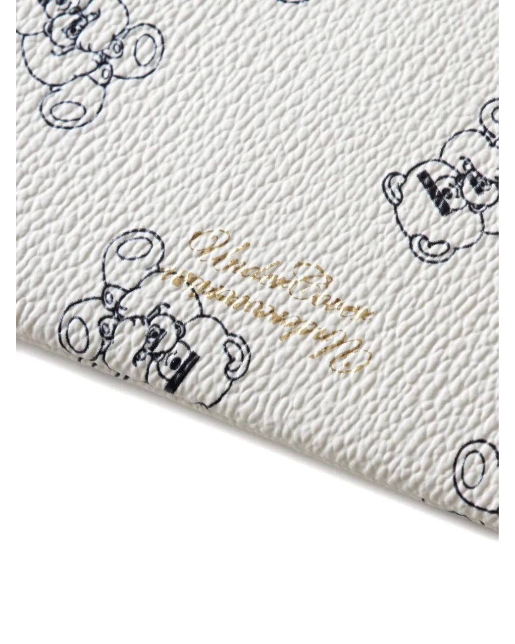 Undercover Gray Teddy-Print Zip-Around Purse