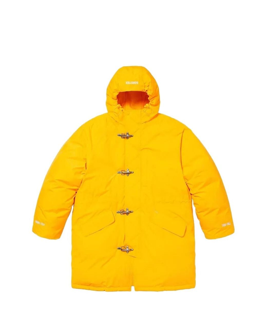 Supreme Yellow Flap-Pocket Hooded Parka for men