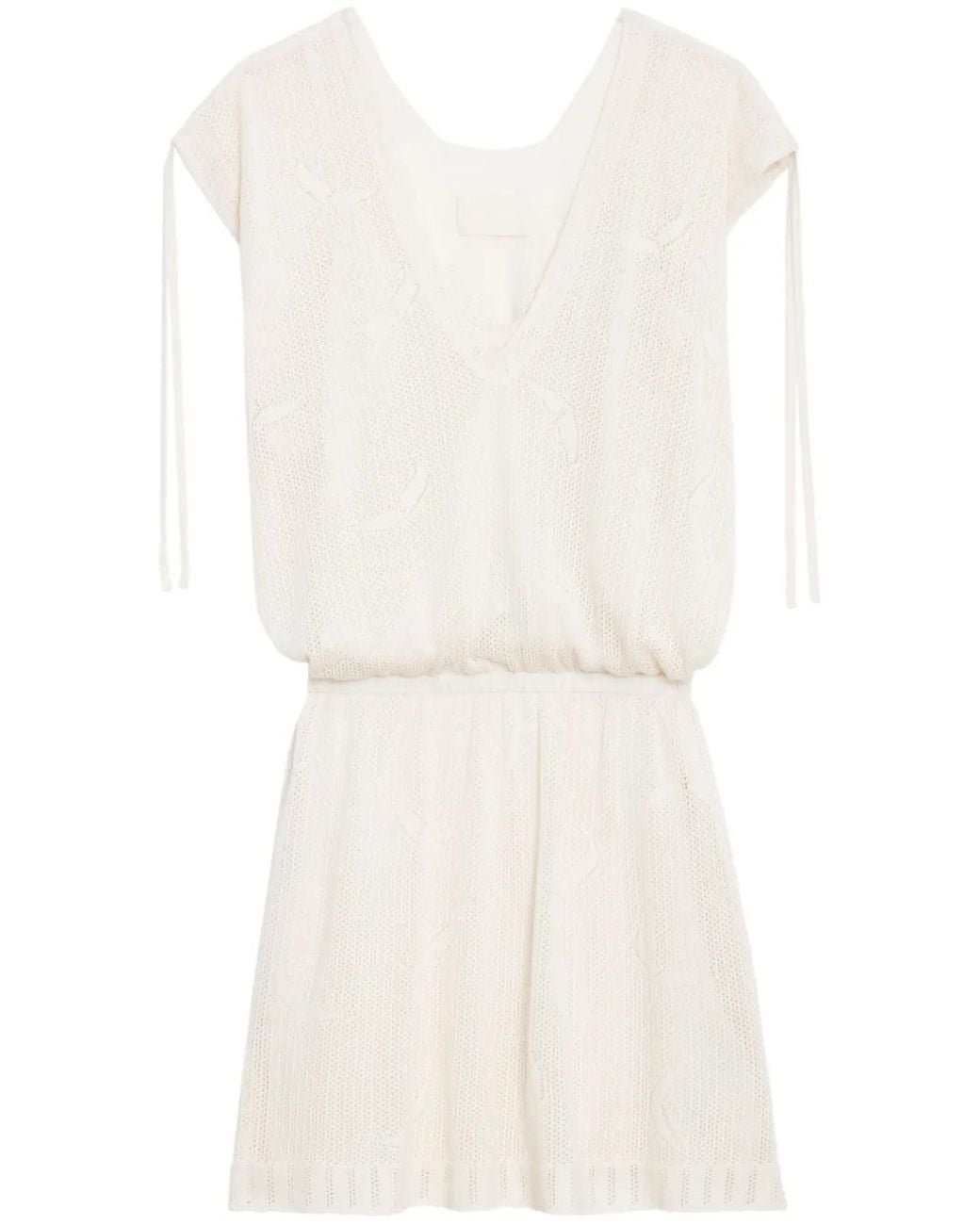 Zadig & Voltaire Alanis Crochet-Knit Minidress in Natural | Lyst Zadig & Voltaire Alanis Crochet-Knit Minidress in Natural | Lyst