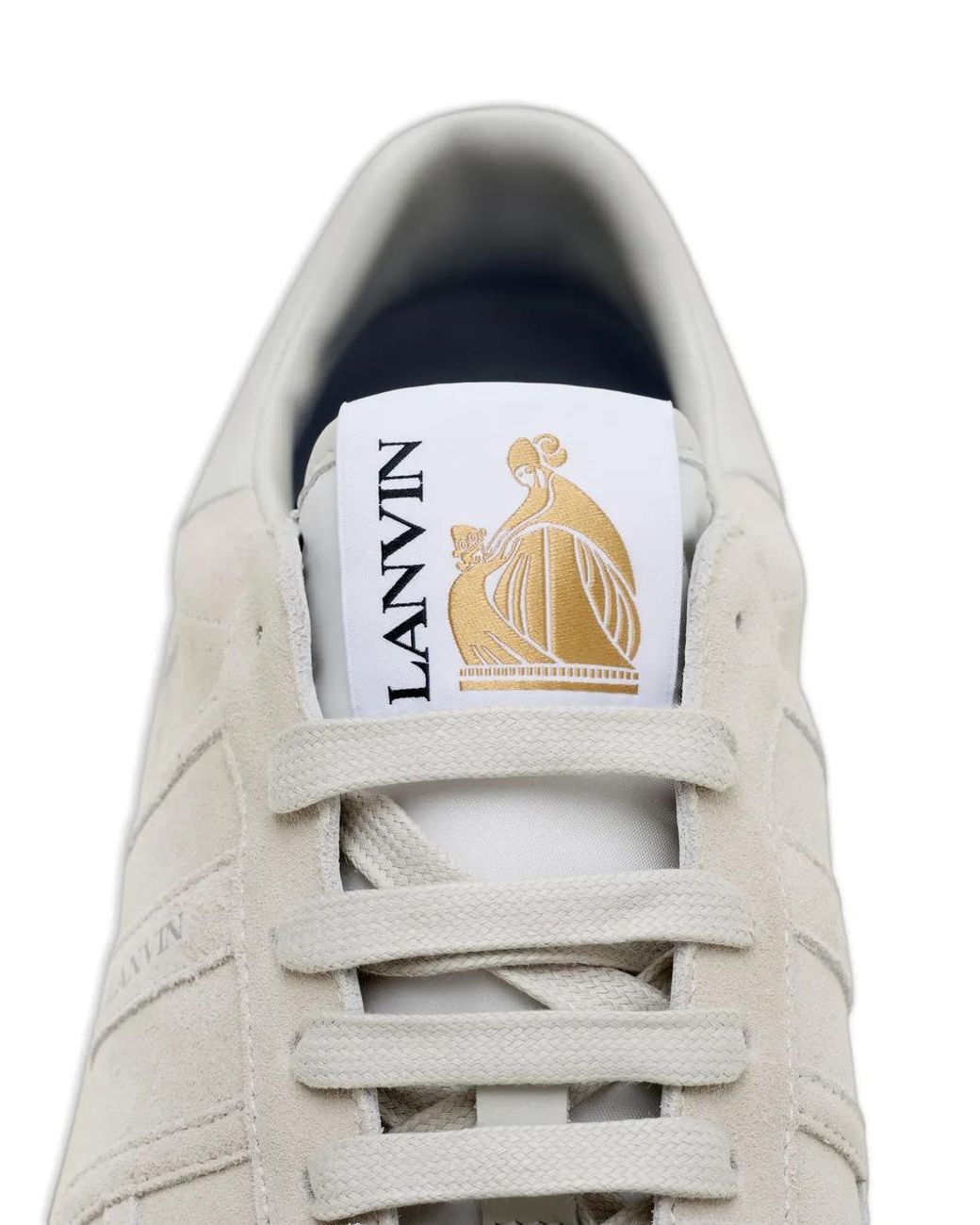 Lanvin White Clay Logo-Appliqué Sneakers