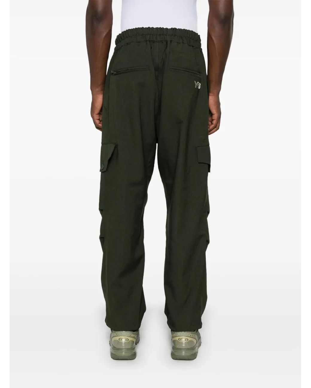 Y-3 Green Sp Straight Cargo Pants for men