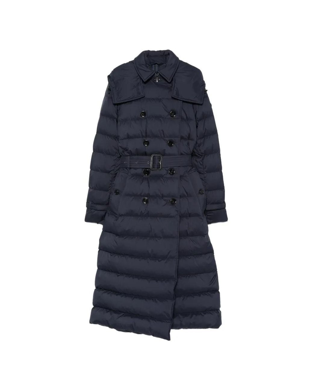 Burberry Blue Audley Quilted Trench Coat