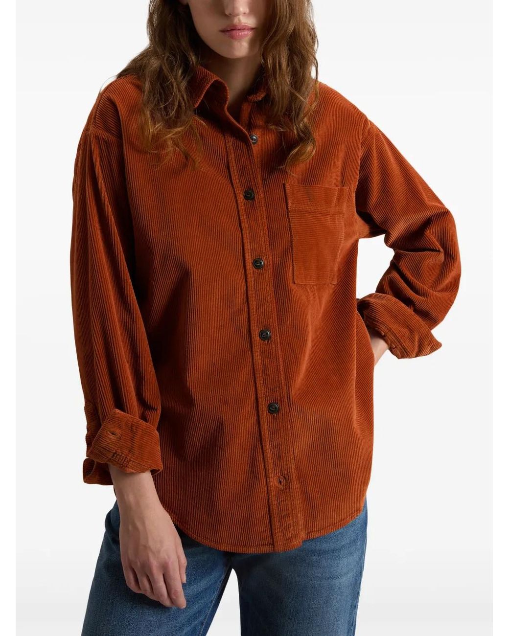 Woolrich Ribfluwelen Overhemd in het Brown