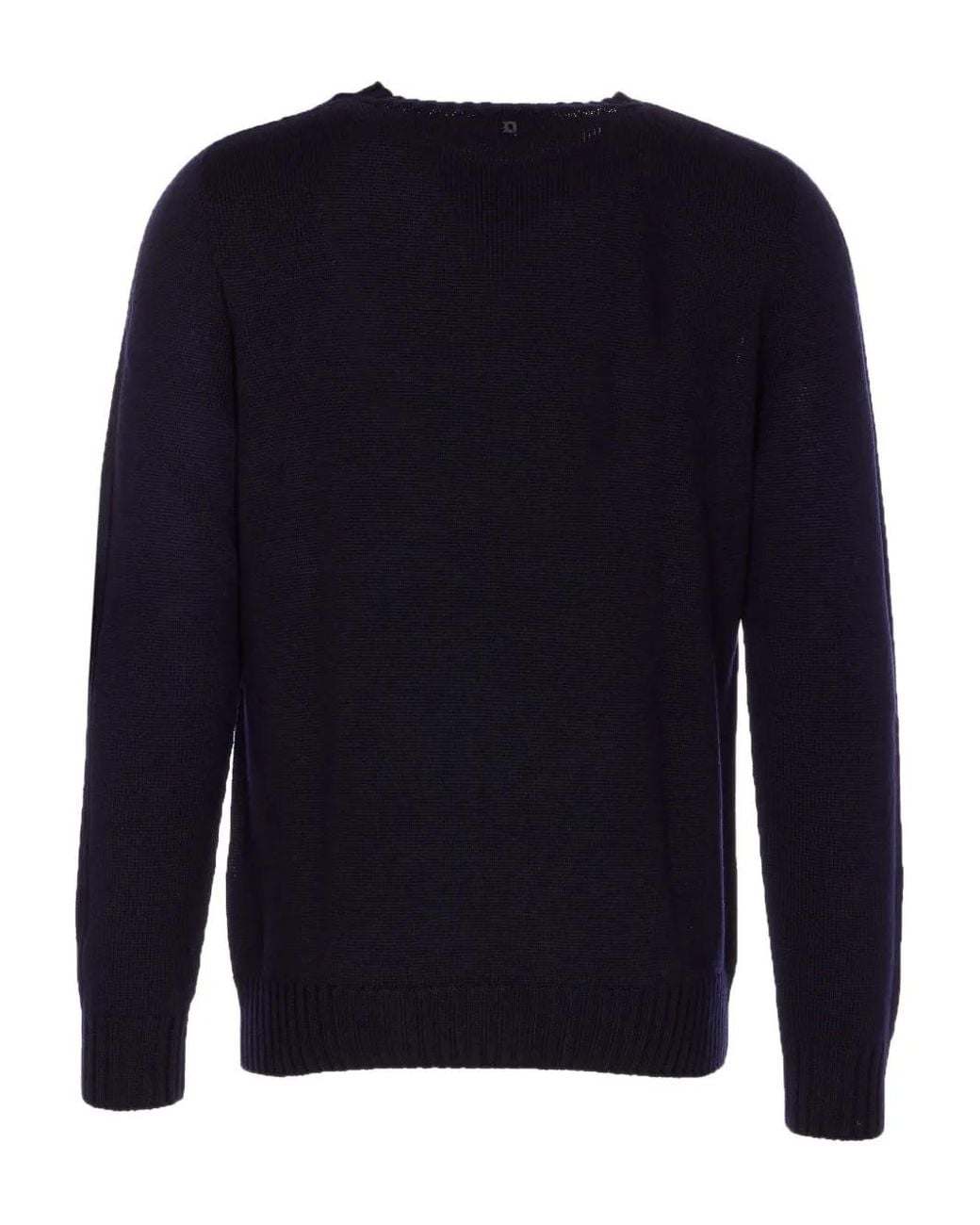 Dondup Blue Crew Neck Wool Sweater for men