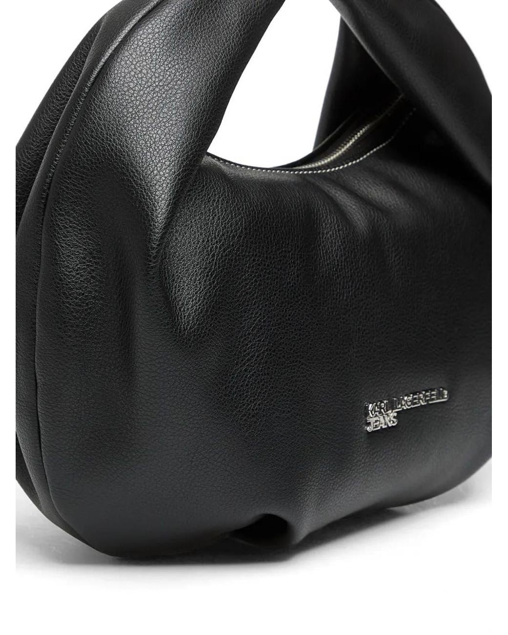 Karl Lagerfeld Black Logo-Detail Tote Bag