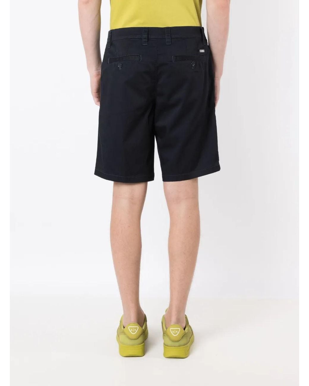 ARMANI EXCHANGE Blue Mid-Rise Chino Shorts for men