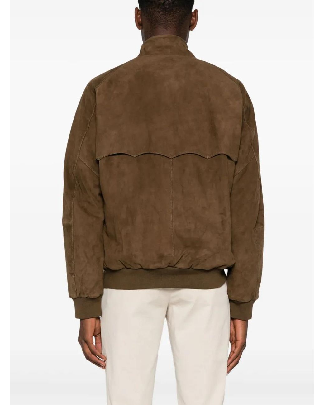 Baracuta Brown G9 Harrington Suede Jacket for men