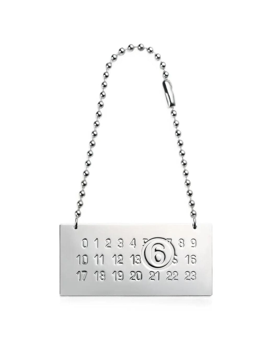 MM6 by Maison Margiela White Ball Chain Keyring