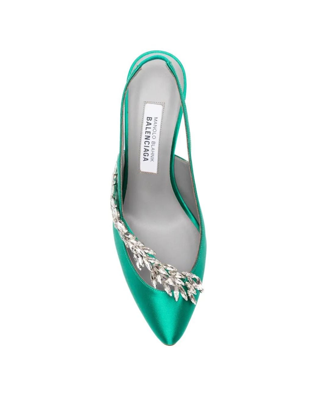 Balenciaga Green Manolo Blahnik Slingbacks