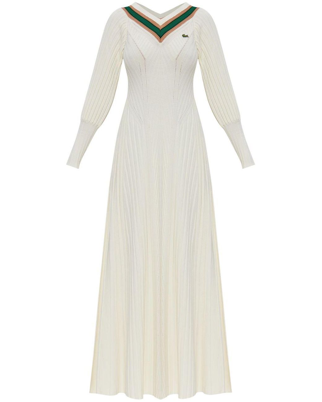 White Ribbed Maxi Dress