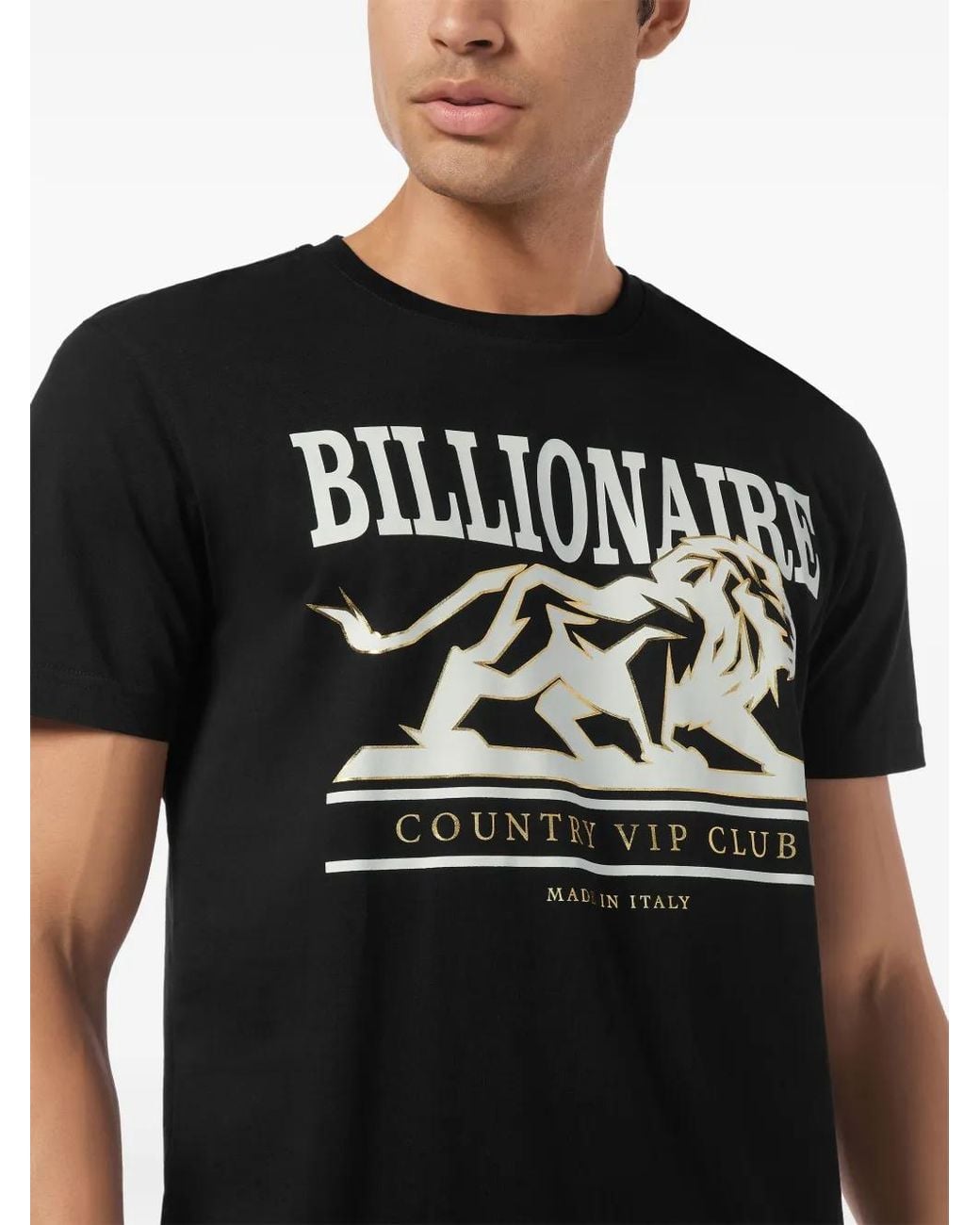 Billionaire Black Logo-Print T-Shirt for men