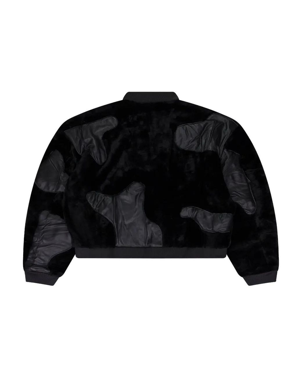 Who Decides War Black Appliqué Bomber Jacket for men