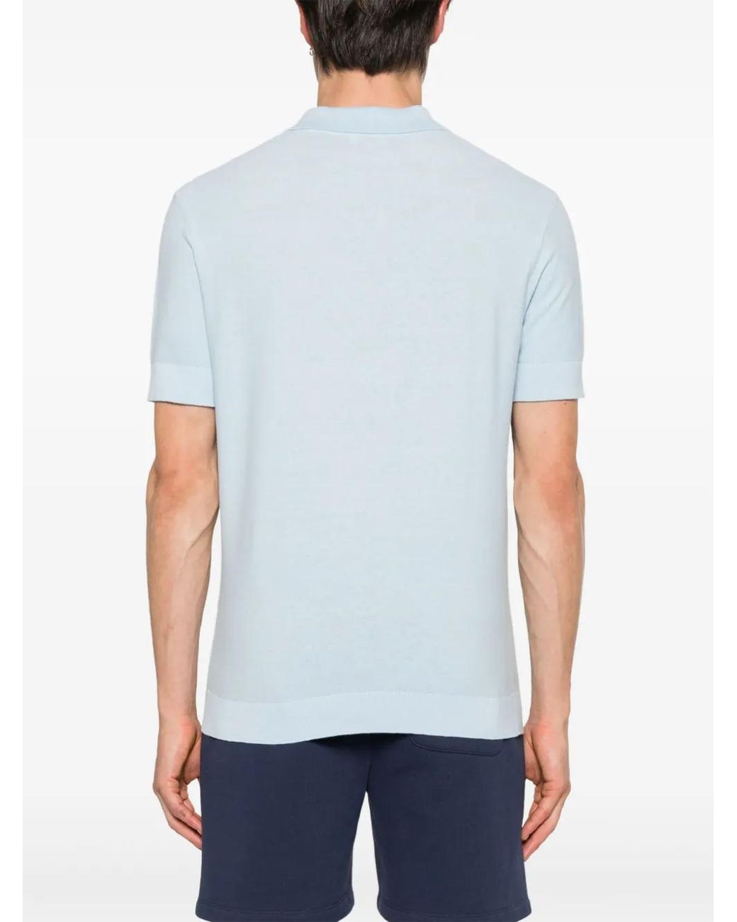 Fursac Blue Piqué Polo Shirt for men