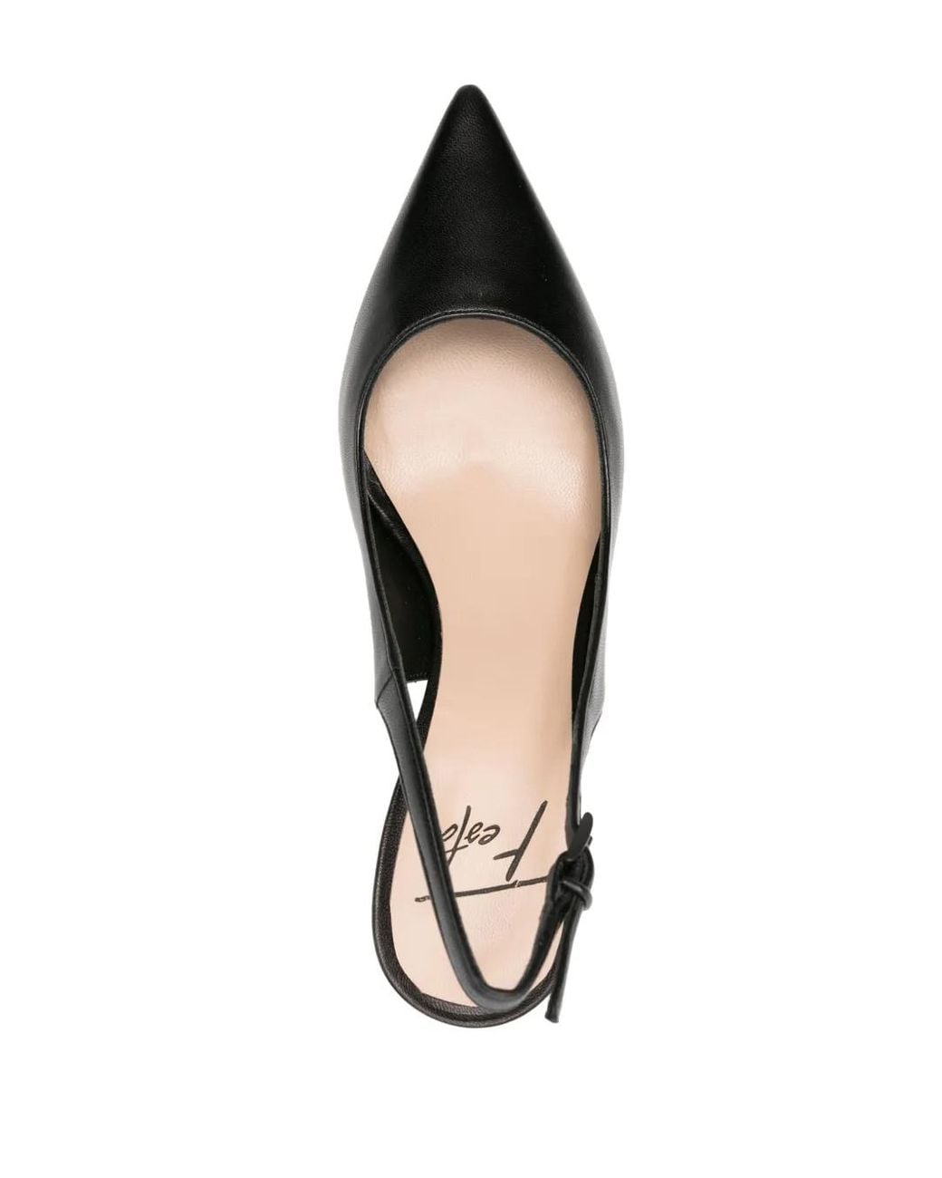 Roberto Festa Black 90Mm Frans Leather Slingback Pumps