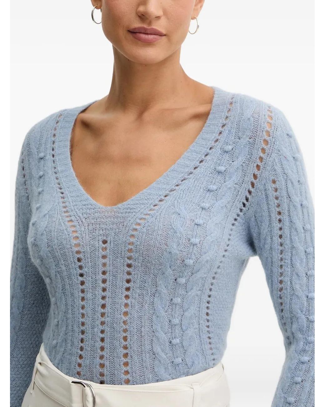 Twinset ケーブルニット セーター Blue