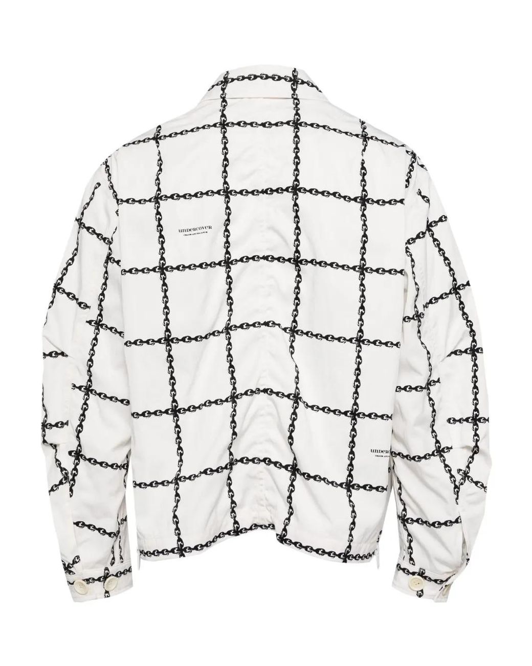 Undercover Gray Chain-Print Zip-Up Bomber Jacket for men