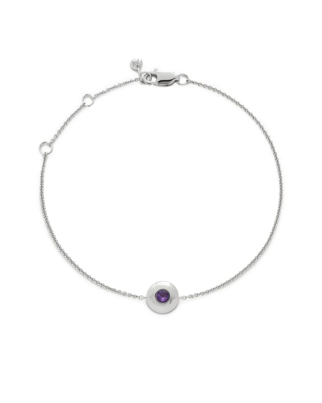 Monica Vinader White February Birthstone Bracelet