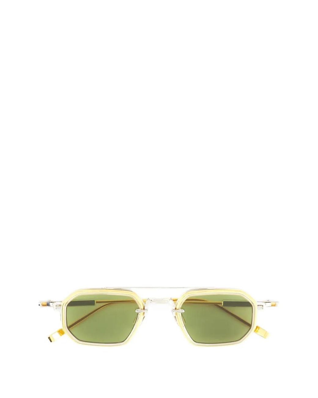 Sato Eyewear Green Kursa Geometric-Frame Sunglasses