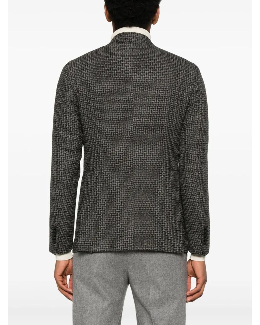 Tagliatore Gray Double-Breasted Blazer for men