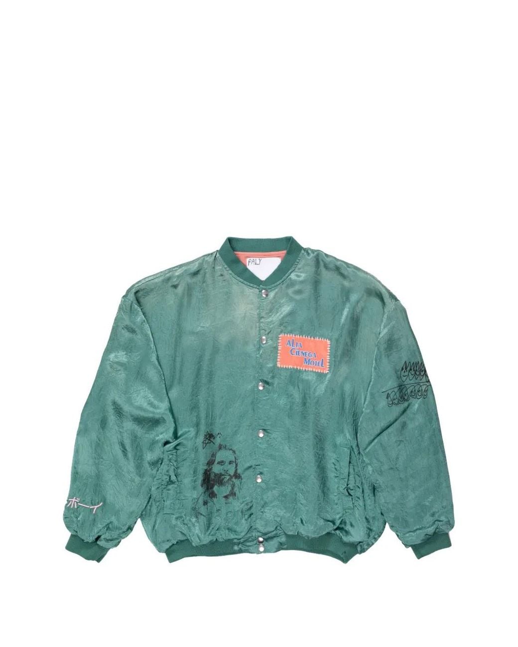 PALY Green Jim's Room Satin Jacket for men