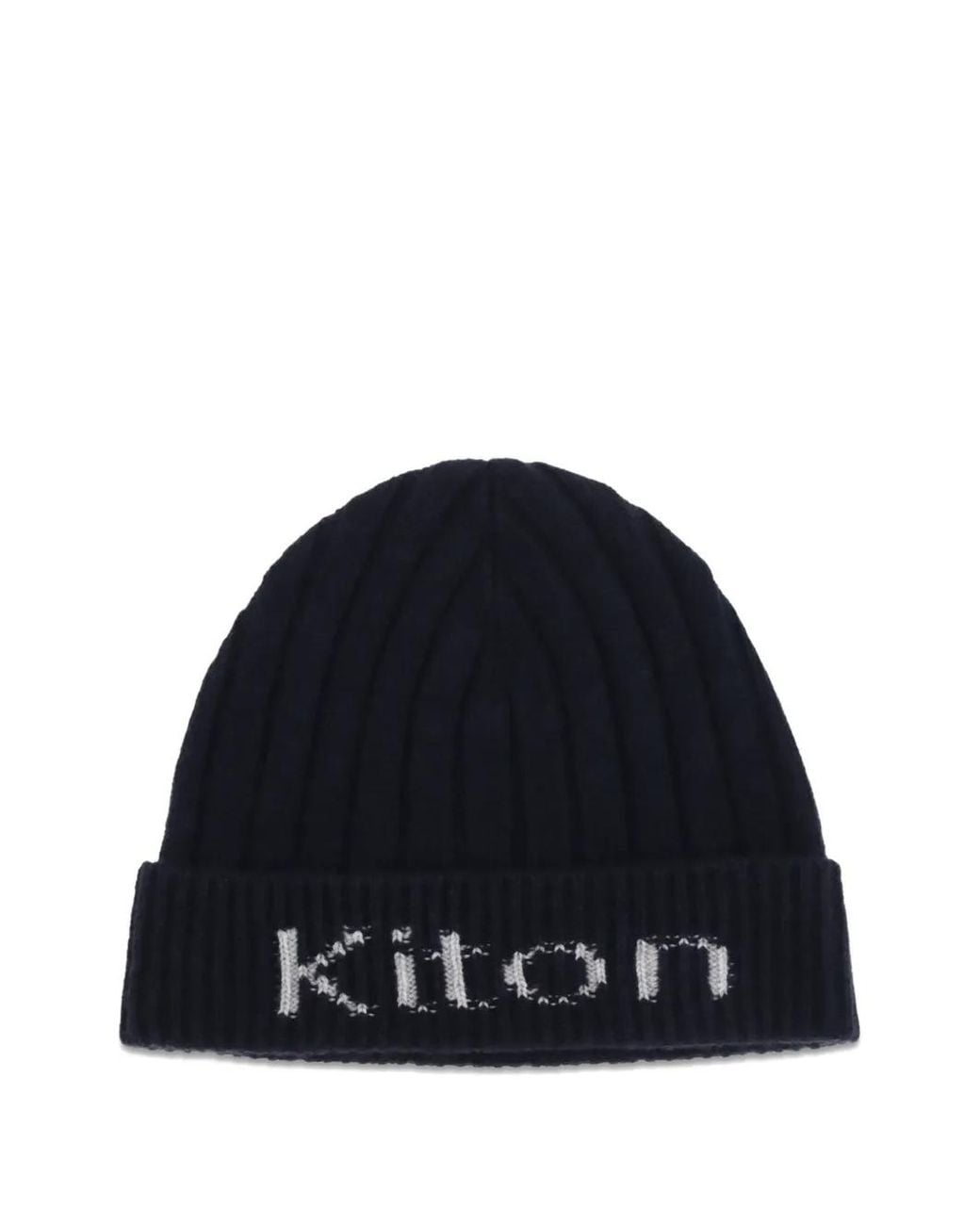 Berretto A Coste di Kiton in Blue da Uomo
