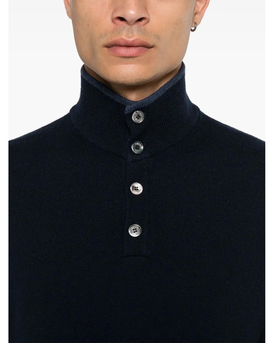 Fedeli Kasjmier Pullover in het Blue voor heren