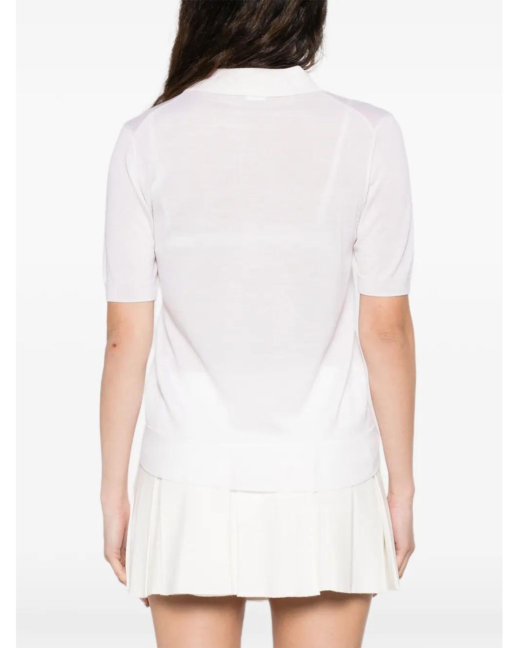 P.A.R.O.S.H. White Collared Polo Top