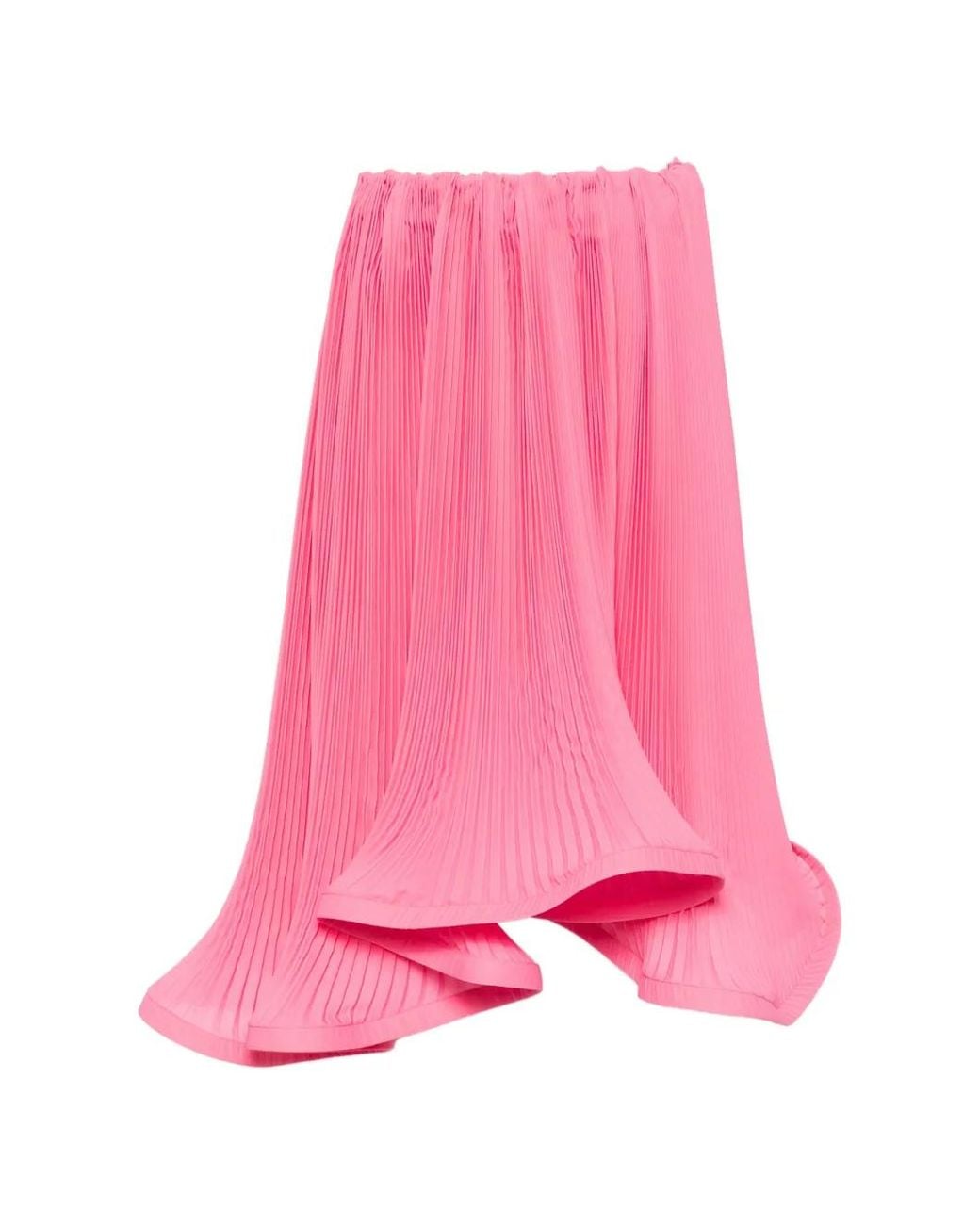 ROWEN ROSE Pink Pleated Midi Skirt