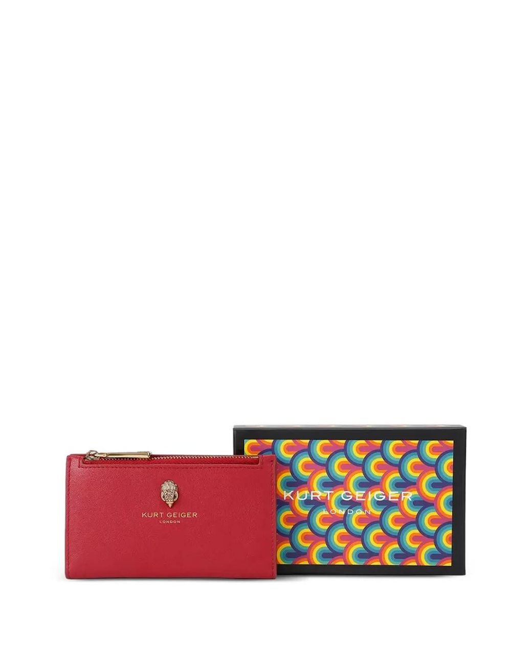 Kurt Geiger Red Crystal-Embellished Wallet