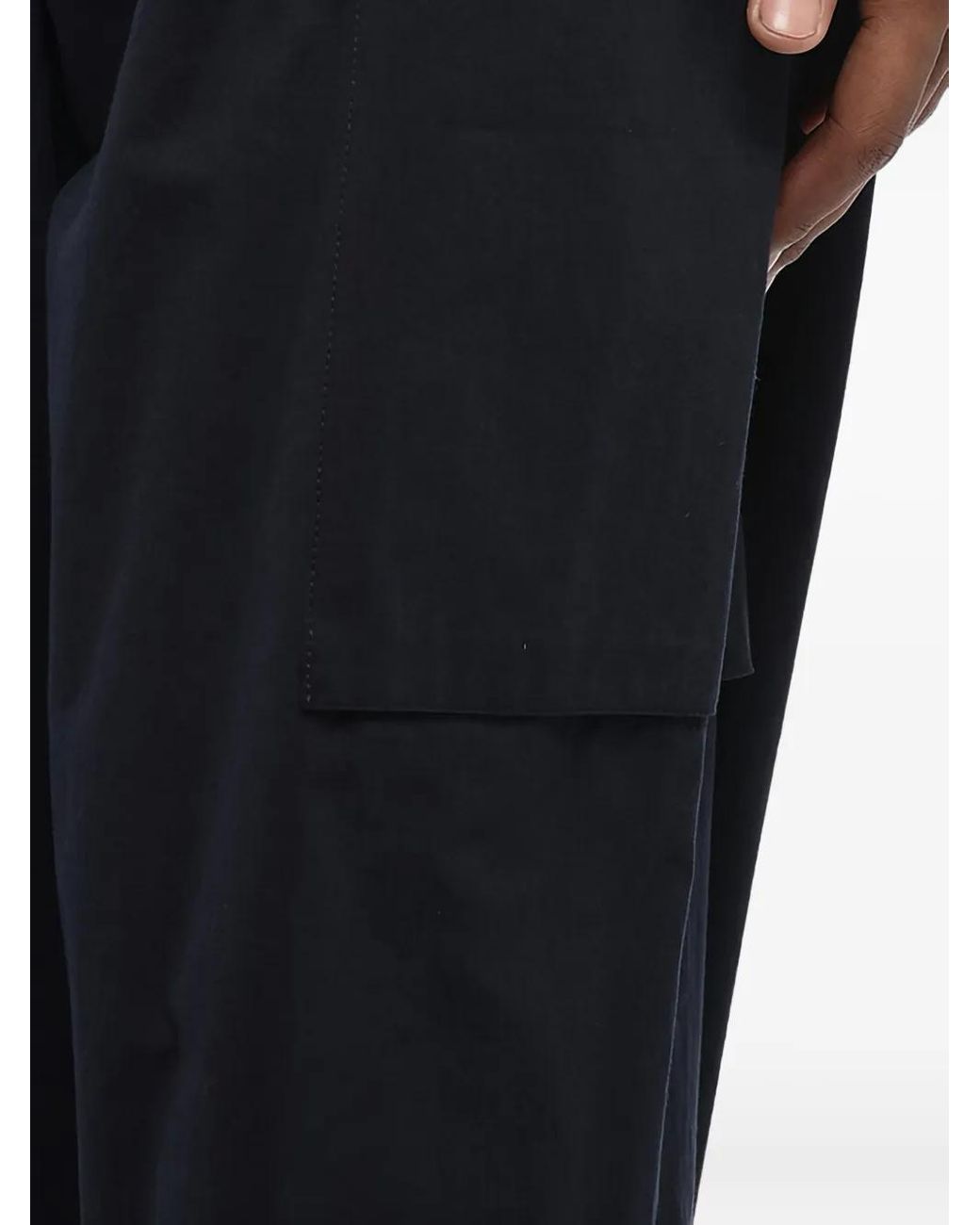 Jil Sander Black Drawstring Cargo Shorts for men